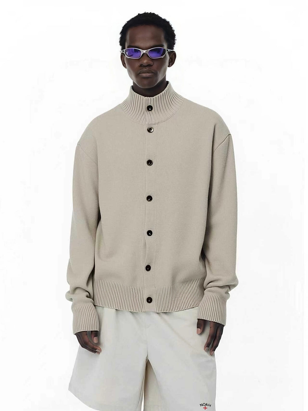 NOAH MARS American casual autumn and winter warm button up cardigan, vintage style knit sweater jacket for men