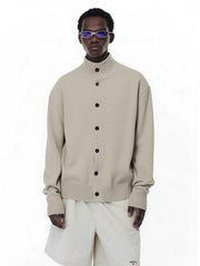 NOAH MARS American casual autumn and winter warm button up cardigan, vintage style knit sweater jacket for men