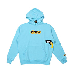 Drew House Logo Pullover Hoodie, Sky Blue