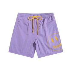 Drew House Smiley Face Swim Shorts, Lavender