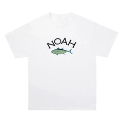 NOAH MARS niche trendy brand tuna limited edition American casual loose all cotton versatile couple short sleeved T-shirt for men