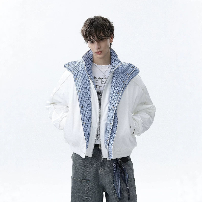 NOAH MARS American casual old money style pattern deconstruction splicing cotton coat versatile men's short jacket cotton coat
