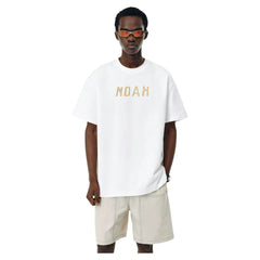 NOAH MARS niche trend brand origami splicing print American casual men's heavyweight cotton trendy short sleeved T-shirt
