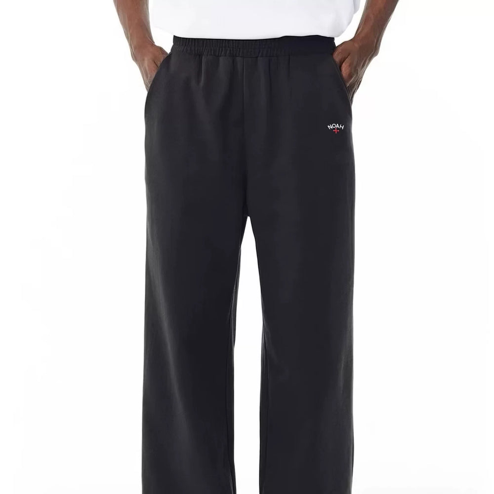 NOAH MARS logo embroidered cross looped micro flared sweatpants for sports and casual men's loose pants
