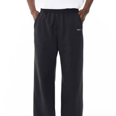 NOAH MARS logo embroidered cross looped micro flared sweatpants for sports and casual men's loose pants