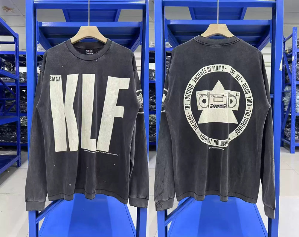 Saint Michael "KLF" Logo & Boombox Long Sleeve - Black