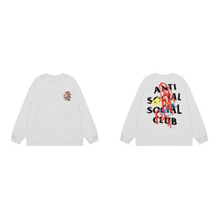Anti Social Social Club Scribble Logo Long Sleeve T-Shirt - White