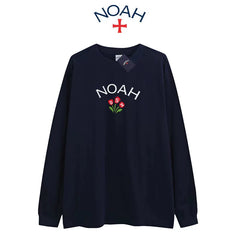 NOAH BWCJ 2024秋季新款美式潮牌休闲宽松圆领情侣款长袖T恤男