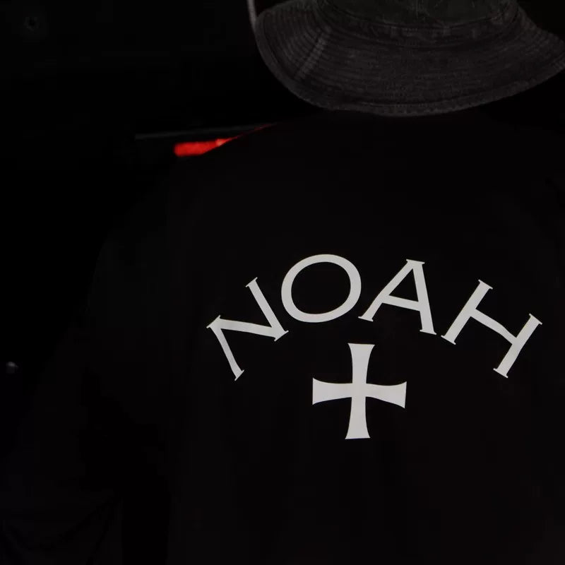 NOAH BWCJ新款潮牌美式休闲十字重磅纯棉长袖T恤男女情侣装打底衫