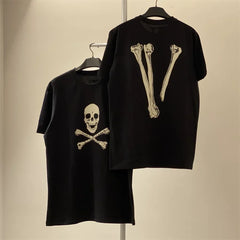 Vlone Skeleton Bones Graphic T-Shirt - Black