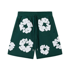 Denim Tears Cotton Wreath Shorts - Forest Green