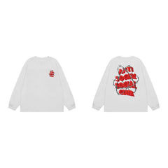 Anti Social Social Club Barbed Wire Red Logo Long Sleeve T-Shirt - White