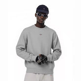 NOAH MARS niche trendy brand chest badge embroidered cross American casual thread splicing round neck sweatshirt