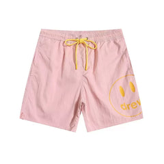 Drew House Smiley Face Swim Shorts, Light Pink