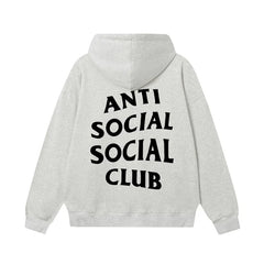 Anti Social Social Club Classic Logo Hoodie - Light Grey/Black