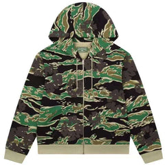 Denim Tears Camo Cotton Wreath Full Zip-Up Hoodie - Green Camo