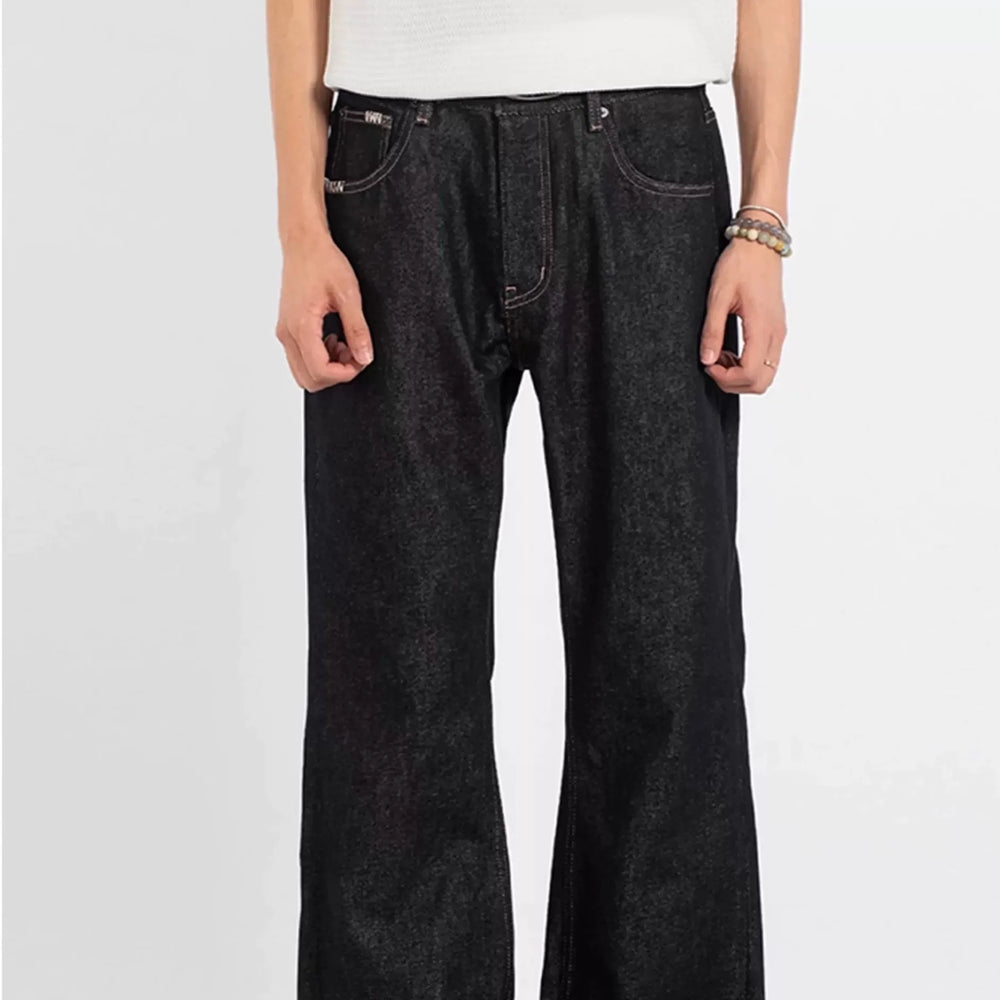 NOAH MARS American casual vintage style 13.5oz. hand sewn original cow micro flared jeans retro pants