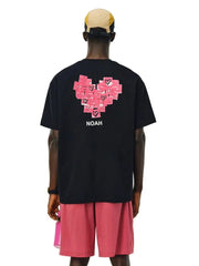 NOAH MARS Love Convenience Sticker American niche trendy brand round neck versatile heavyweight cotton trendy short sleeved T-shirt for men