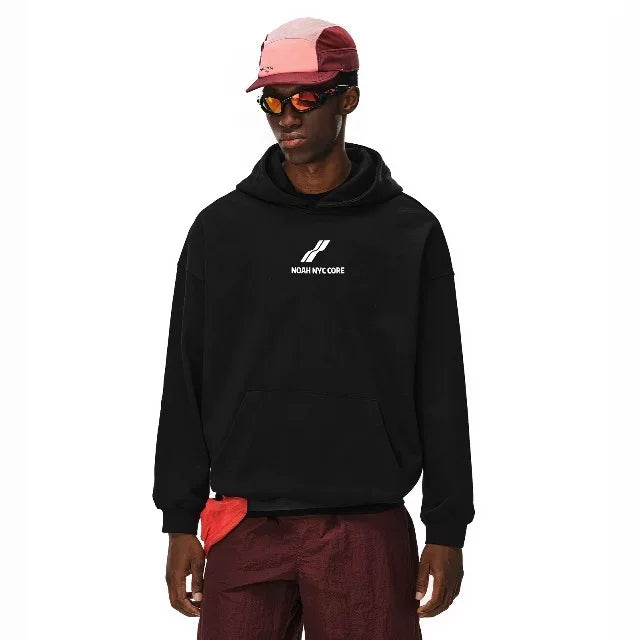 NOAH MARS niche trendy brand two bar wave men's American casual thread splicing trendy hooded sweatshirt