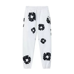 Denim Tears Cotton Wreath Sweatpants - White/Black