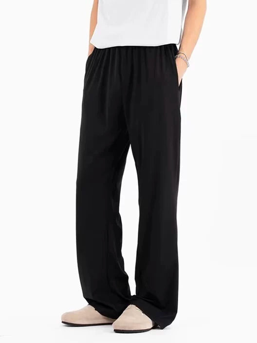 NOAH MARS American style vintage style ice leather slightly flared knife pants with cool feeling, sporty and casual quick drying pants, fitness pants
