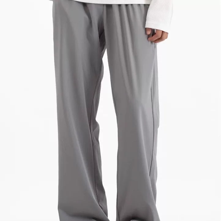 NOAH MARS American style vintage style ice leather slightly flared knife pants with cool feeling, sporty and casual quick drying pants, fitness pants