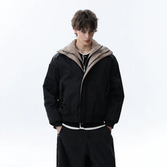 NOAH MARS American casual old money style pattern deconstruction splicing cotton coat versatile men's short jacket cotton coat
