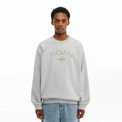 NOAH MARS niche trendy brand checkered cross American casual thread splicing trendy heavyweight round neck sweatshirt