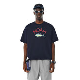 NOAH MARS niche trendy brand tuna limited edition American casual loose all cotton versatile couple short sleeved T-shirt for men