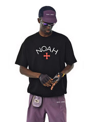 NOAH MARS American casual first generation expeditionary cross men's niche trendy brand loose cotton short sleeved T-shirt