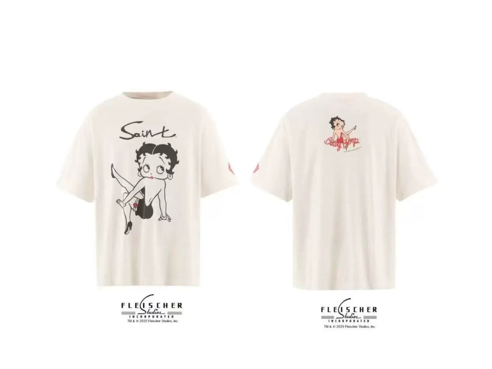 Saint Michael x Betty Boop Graphic Vintage T-Shirt - Off-White