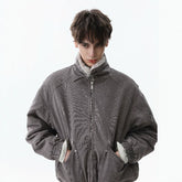 NOAH MARS American casual old money style stand up collar winter warm cotton coat seat mountain carved fur collar jacket cotton coat men