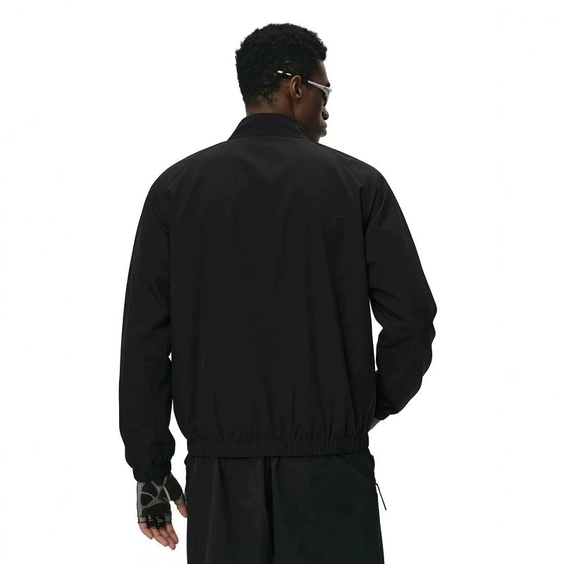 NOAH MARS American casual outdoor hiking woven jacket with stand up collar and simple thin design, suitable for sports coaches and men