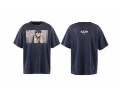 Saint Michael x PLUTO Anime Collaboration Vintage T-Shirt - Navy