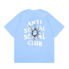 Anti Social Social Club Shattered Glass Logo T-Shirt - Light Blue