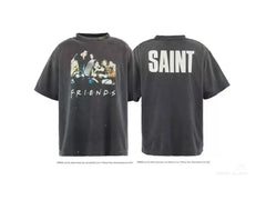 Saint Michael x Friends TV Show Collaboration Vintage T-Shirt - Black