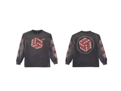 Saint Michael Red Dice Graphic Long Sleeve - Black