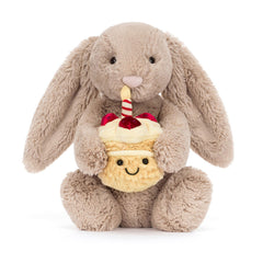 Jollytoy Bashful Beige Bunny 'Birthday'