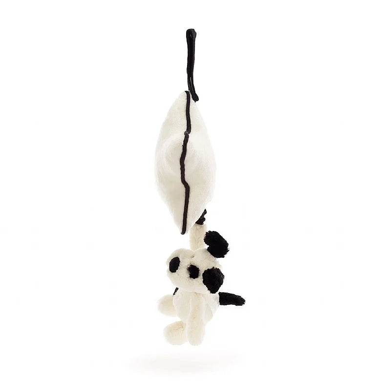 Jollytoy Bashful Black & Cream Puppy Musical Pull