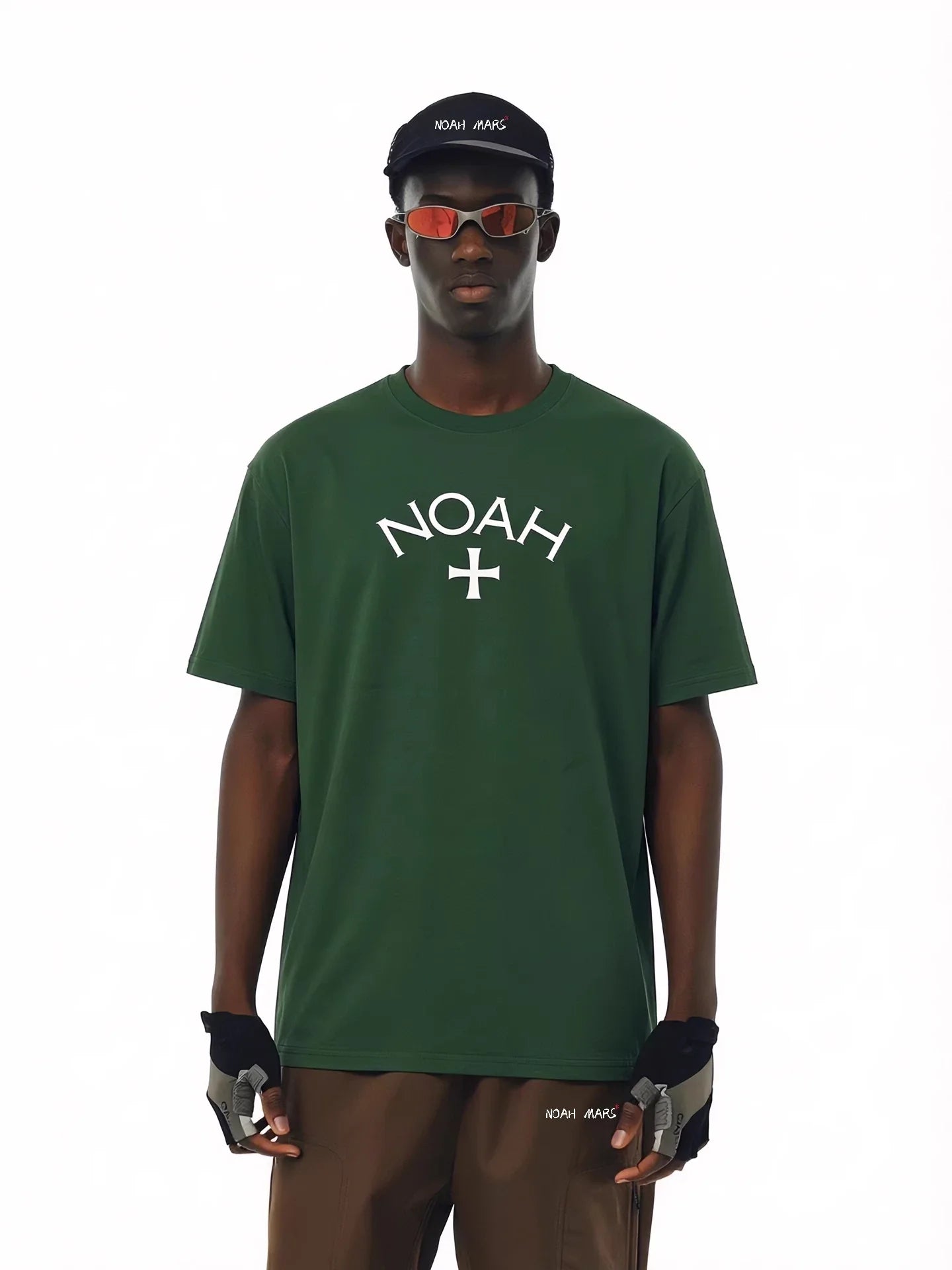 NOAH MARS First Generation Tibetan Blue Cross Trendy Brand Loose Rest Simple Street Trendy Short Sleeve T-shirt
