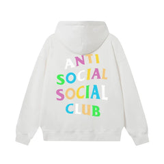 Anti Social Social Club Multi-Color Letters Logo Hoodie - White