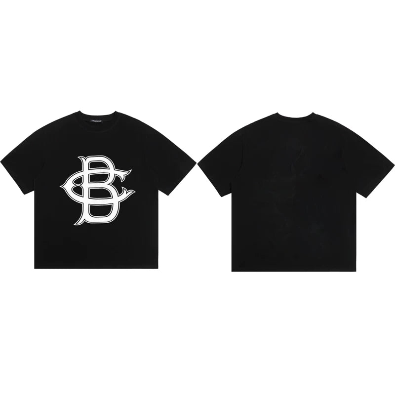Cole Buxton Black Outline Interlocking CB Logo T-Shirt