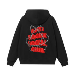 Anti Social Social Club Barbed Wire Logo Hoodie - Black