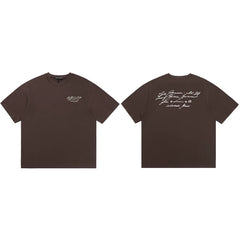 Cole Buxton Brown Script Signature Graphic T-Shirt