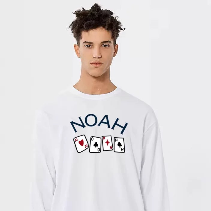 NOAH Spring and Autumn New American Trendy Brand Printed Casual Loose Men's Heavy Weight Cotton Long Sleeve T-shirt Couple Top