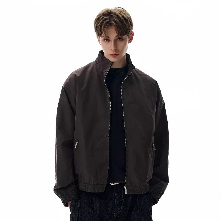 NOAH MARS American casual retro old money style VIBE stand up collar short windbreaker jacket men's autumn coat