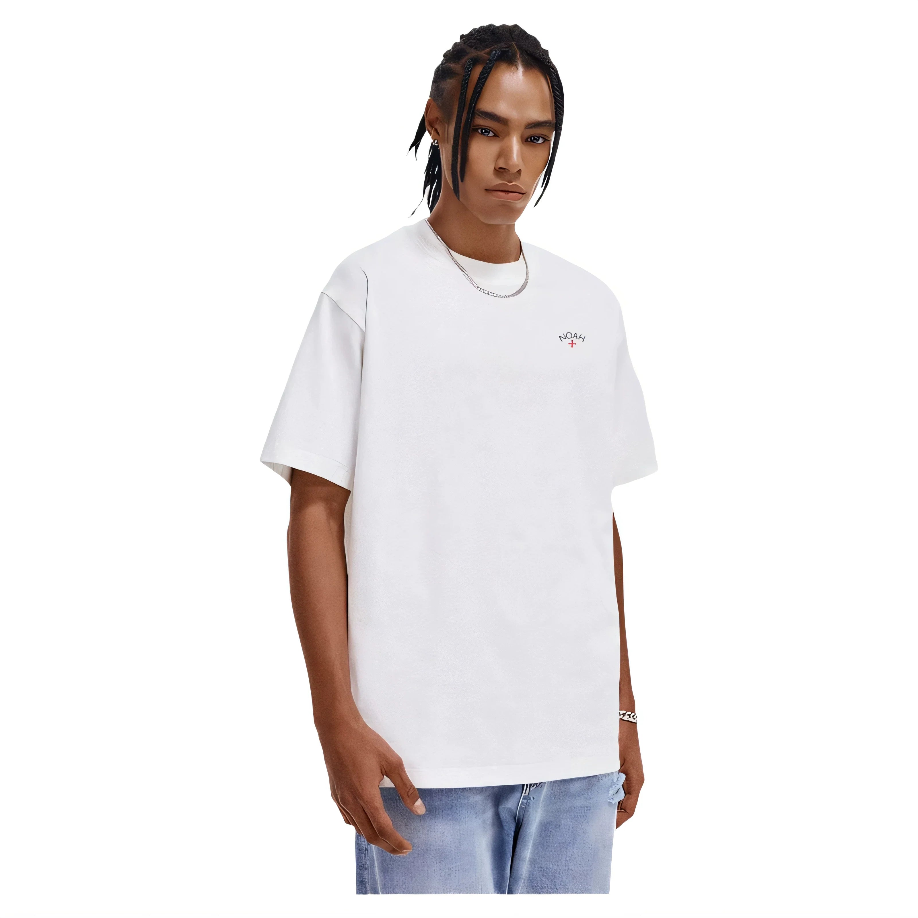 NOAH MARS niche trendy brand, left small label, cross, American casual couple, all cotton, sold short sleeved T-shirt, men's