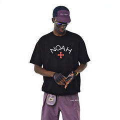 NOAH MARS First Generation Tibetan Blue Cross Trendy Brand Loose Rest Simple Street Trendy Short Sleeve T-shirt