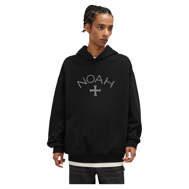 NOAH MARS niche trendy brand Black Soul Cross American casual loose thread splicing trendy hooded sweatshirt