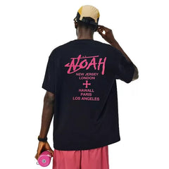 NOAH MARS niche fashion brand touring limited edition American casual loose fit men's heavyweight cotton trendy short sleeved T-shirt